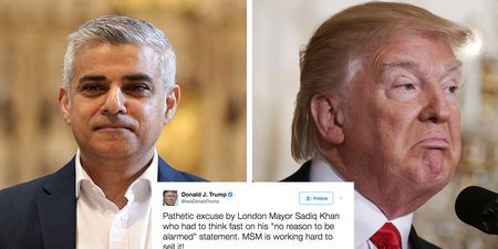 Donald Trump attempts to have a pop at Mayor of London Sadiq Khan… again