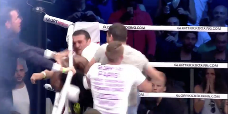 WATCH: Fans attack kickboxer in the ring after controversial knockout