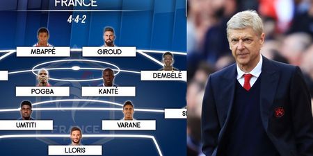Arsenal fans have found a reason to get far, far too excited over France’s starting lineup