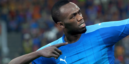 Usain Bolt will feature in Pro Evolution Soccer 2018