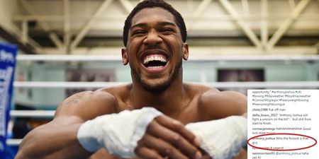 Anthony Joshua had a fantastic response to approach for fight on Mayweather vs. McGregor card