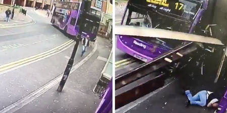 Man gets hit by a bus, somehow comes away without a scratch, and walks right into a pub