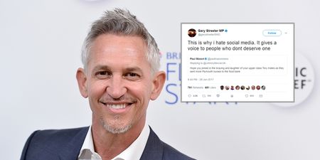 Gary Lineker puts Tory MP who “hates social media” in his place