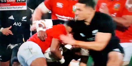 This sickening hit on Lions star earned Sonny Bill Williams a red card
