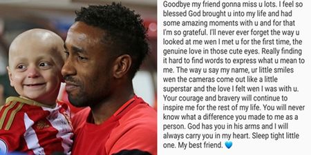 Jermain Defoe’s tribute to brave Bradley Lowery is beautiful and heartbreaking