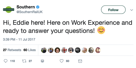 Southern Rail put a work experience kid on Twitter to answer the public’s questions