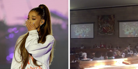 String quartet plays Don’t Look Back in Anger as Ariana Grande made citizen of Manchester