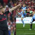 Watch Per Mertesacker score ‘overhead kick’ for Arsenal in Sydney