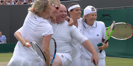 WATCH: Kim Clijsters dresses fan in skirt and invites him to play tennis at Wimbledon