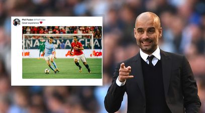 Pep Guardiola heaps praise on City youngster’s performance in derby defeat to United