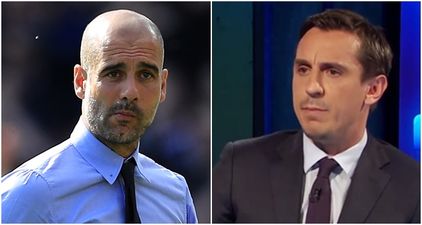 Pep Guardiola responds to Gary Neville comment with cutting line