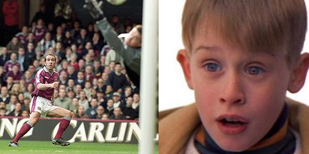 Football fans are confused by the sight of Macaulay Culkin in a West Ham shirt
