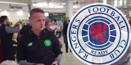 Leigh Griffiths absolutely destroyed a heckling Rangers fan at the airport