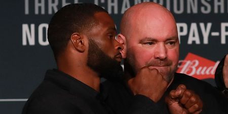 Beef seemingly squashed between Dana White and Tyron Woodley