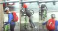 Cyclist absolutely levels thief who tries to steal his bike