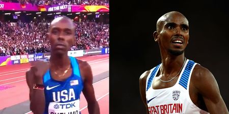 Viewers accuse Mo Farah’s competitor of ‘disrespectful’ gesture ahead of 5000m final