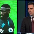 Gary Neville strongly criticised a West Ham defender for his part in Manchester United goal