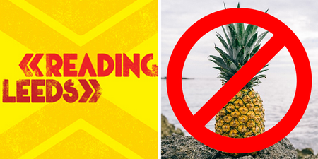 Reading and Leeds have banned punters from bringing pineapples into the festival