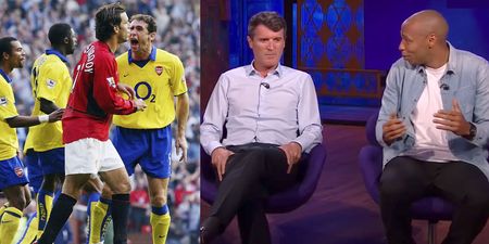 Roy Keane was having none of Thierry Henry’s opinions on famous United vs Arsenal flashpoint