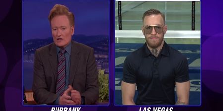 Conor McGregor makes bold prediction about Mayweather fight live on Conan O’Brien