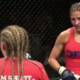 Fighter thanks opponent for not punching her mid-wardrobe malfunction