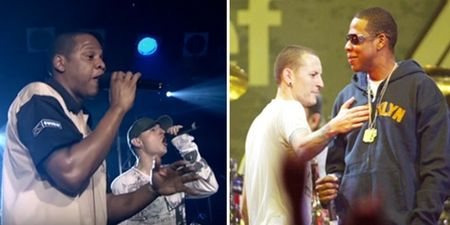 Jay Z paid a very special tribute to Chester Bennington as he closed his V Festival set