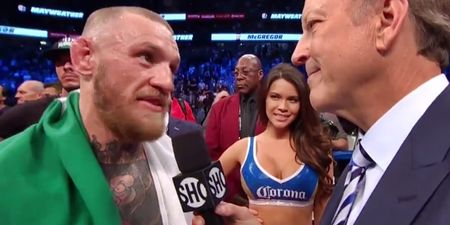 One aspect of Conor McGregor’s post-fight interview had everyone talking