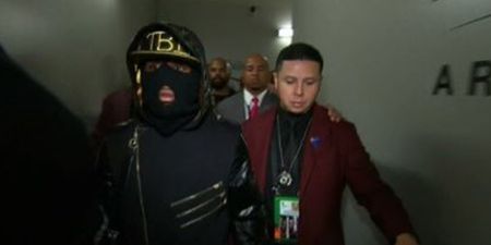 The reason Floyd Mayweather wore a balaclava to the ring on Saturday night