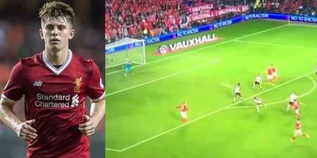 Liverpool youngster scores a screamer on his debut for Wales