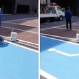 This expert road painter going free-hand is the most satisfying thing you’ll see today