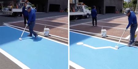This expert road painter going free-hand is the most satisfying thing you’ll see today
