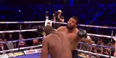 British heavyweight’s knockout victory is almost too brutal to watch