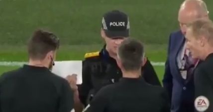 The police got involved ahead of penalty shootout between Burnley and Leeds
