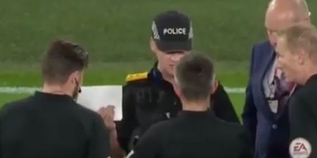 The police got involved ahead of penalty shootout between Burnley and Leeds