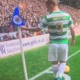 Rangers fans are not happy with what Leigh Griffiths did to corner flag at Ibrox