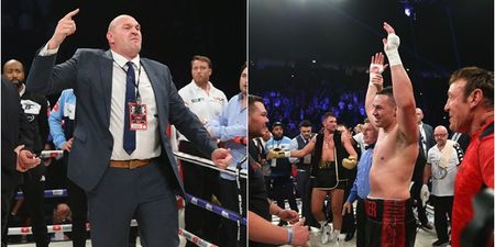 Tyson Fury lost it after cousin Hughie fell short in world title fight