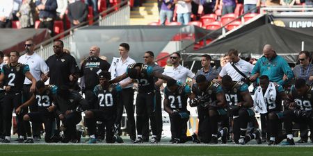 27 Jaguars and Ravens players kneel prior to NFL London game, most ever in one game