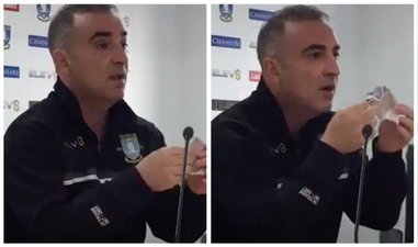 WATCH: Sheffield Wednesday boss makes angry comparison with £20 note following derby defeat to United