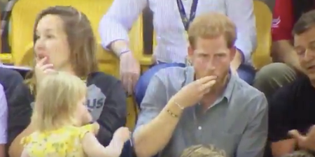 WATCH: Prince Harry’s reaction after a toddler steals his popcorn