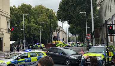 Several people injured as car mounts footpath in London