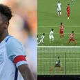 WATCH: Man United fans can’t contain excitement as youngster scores brilliant free-kick for England U-17s