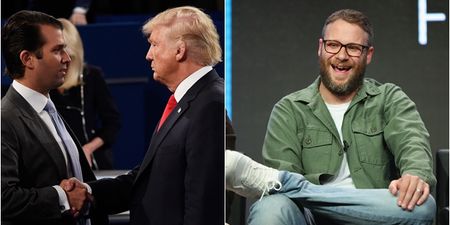 Seth Rogen slides into Donald Trump Jr.’s DMs “to remind him his father is a sexual predator”