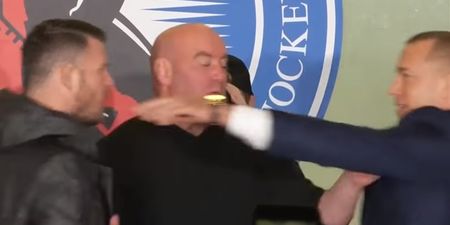 Michael Bisping clashes with Georges St-Pierre backstage
