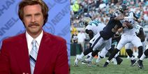 WATCH: NFL commentator produces hilarious Ron Burgundy moment live on air