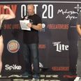 Heather Hardy caught unawares by rival during weigh-ins for Bellator 185