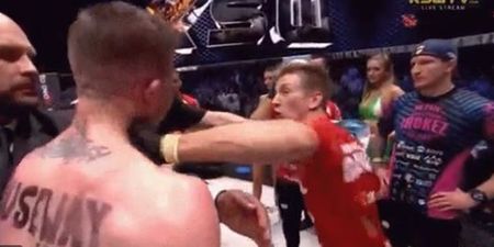 MMA fighter punched by rival cornerman following controversial No Contest