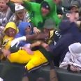 Female Packers fan got a tad handsy after Aaron Jones touchdown