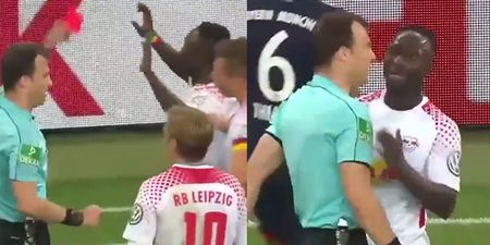 Liverpool fans react as Naby Keita picks up *another* red card for RB Leipzig against Bayern Munich