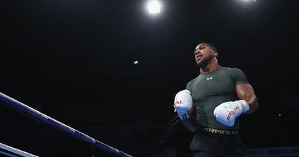 Anthony Joshua faces off with Carlos Takam and ‘AJ’ is just a *tiny* bit bigger