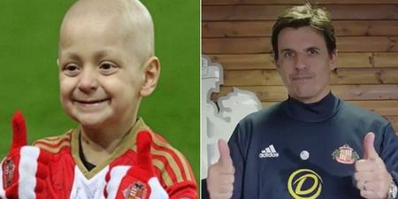 Watch: Chris Coleman marks Sunderland arrival with thumbs up for Bradley Lowery